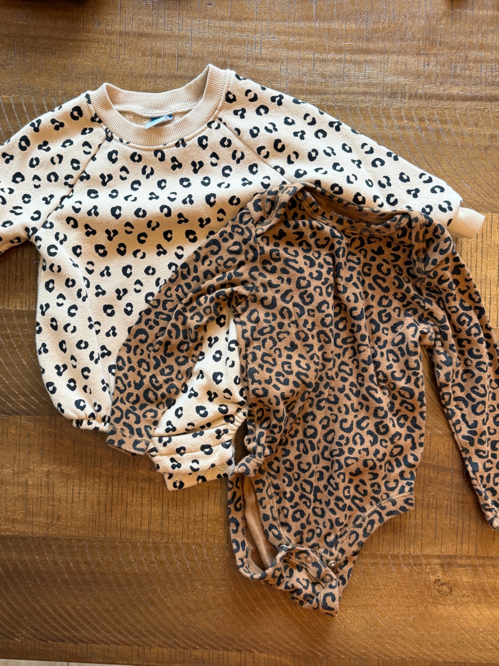 Set of 2 Old Navy Leopard Print Onesies